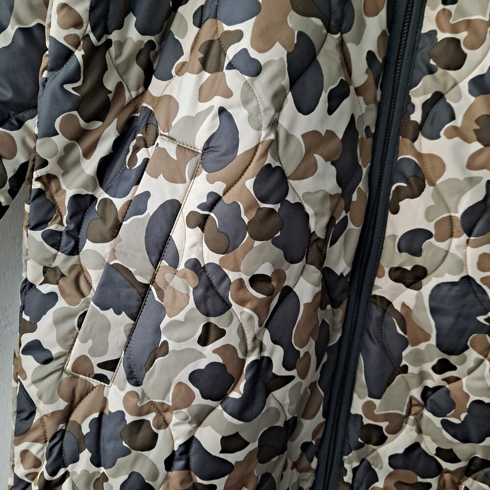 NWT Everlane The Renew Long Liner Zip Puffer Jacket Biscotti Camo Women Size XXS - Picture 9 of 14